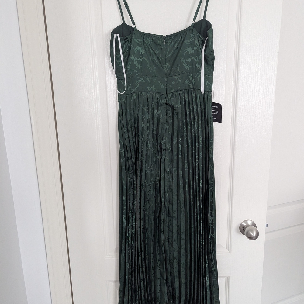Lulu's Forest Green Floral Maxi Dress - Picture 3 of 4